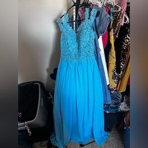 HEBEOS Light Blue Prom Pageant dress size 12